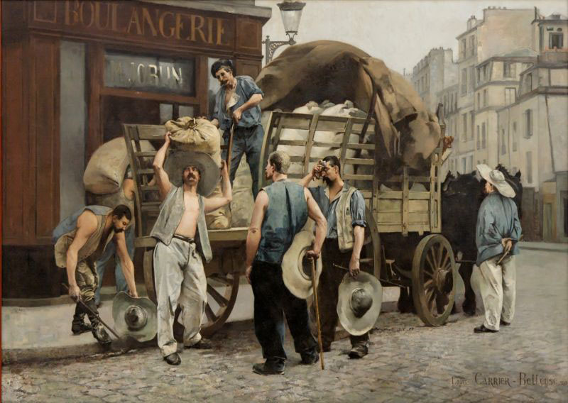 Porteurs de farine. Scxne parisienne (Flour carriers. Scene from Paris).